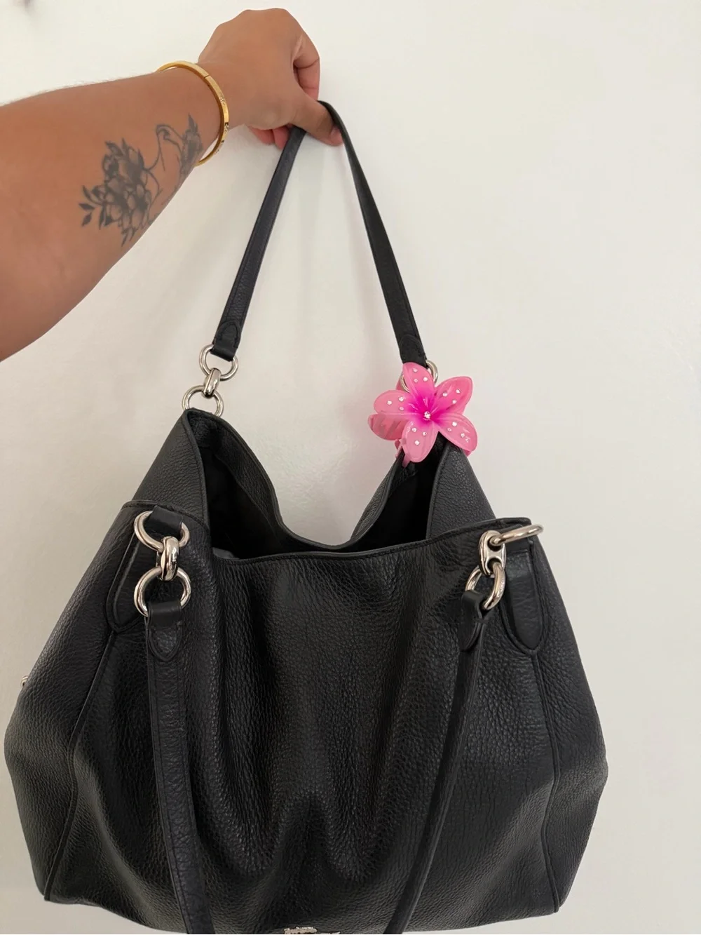 Coach Black Leather Shoulder Bag